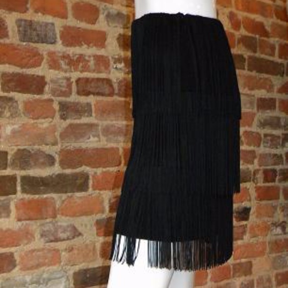 MICHAEL KORS COLLECTION - $1595 HEIDI's Runway BodyCon Flapper Fringe Skirt 6 - Picture 9 of 14